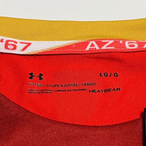 UNDER ARMOUR MEN'S AZ ALKMAAR SOCCER HOME JERSEY Red Large NEW - Picture 5 of 6